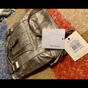 NEW The SAK Leather Silverlake Convertible Clutch Crossbody (Metallic) $129